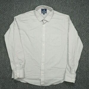 Wool & Prince Shirt Mens Extra Large Gray Check Slim Fit Long Sleeve Button XL